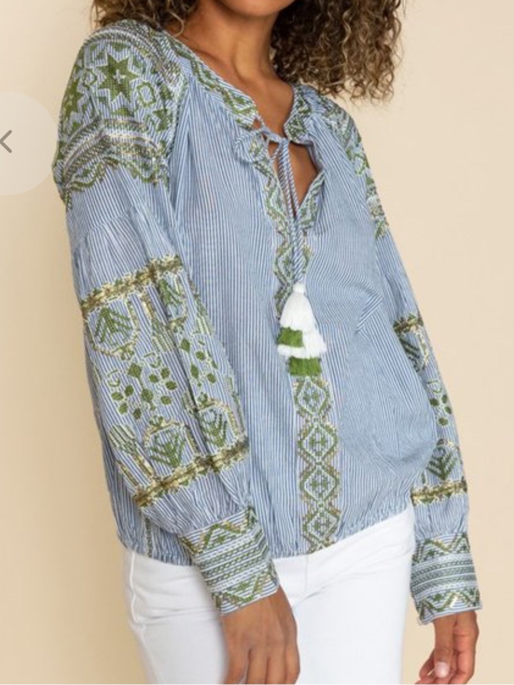 Rose and Rose embroidered sequin top